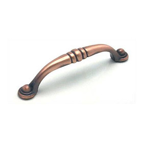 96mm CTC Euro Traditions Pull - Brushed Antique Copper