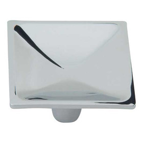 2" Square Dap Knob - Polished Chrome