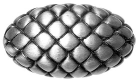 3-1/2" Large Quilted Egg Knob - Pewter