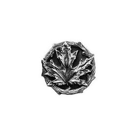 1-1/4" Dia. Maple Leaf Knob - Antique Pewter