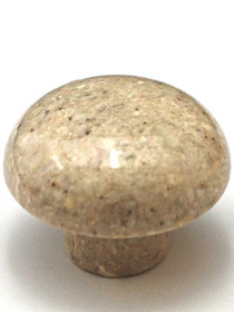 1-5/8" Dia. Round Mushroom Marble Cabinet Knob - Beige