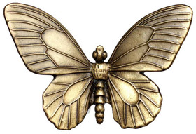 2-1/2" Butterfly Knob - Antique Brass
