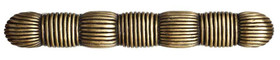 3" CTC Textured Woven Strands Straight Pull - Antique Brass