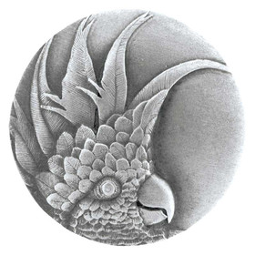 2" Dia. Cockatoo Large - Left Side Knob - Antique Pewter