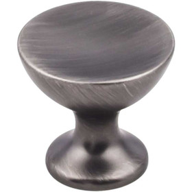 1-1/4" Dia. Rae Round Knob - Brushed Pewter