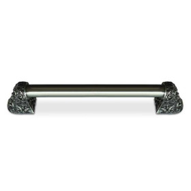 10" CTC Acanthus / Plain Bar Pull - Brilliant Pewter