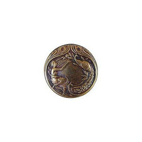 1-3/8" Dia. Peacock Lady Knob - Antique Brass