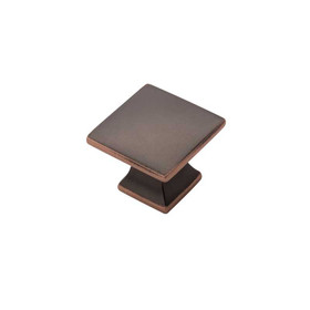 1-1/4" Square Flat Studio Collection Knob - Oil-Rubbed Bronze Highlighted