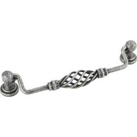 160mm CTC Zurich Birdcage Bail Pull - Distressed Antique Silver