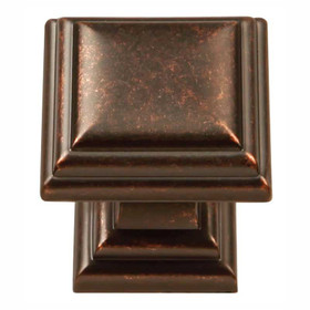 1-1/8" Square Sommerset Cabinet Knob - Dark Antique Copper