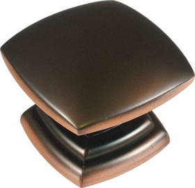 1-1/2" Sqaure Euro-Contemporary Cabinet Knob - Oil-Rubbed Bronze