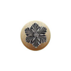 1-1/2" Dia. Opulent Flower / Natural Knob - Satin Nickel