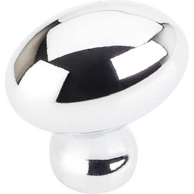 1-3/16" Bordeaux Oval Knob - Polished Chrome