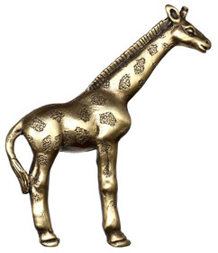 2-5/8" Giraffe Knob - Antique Brass