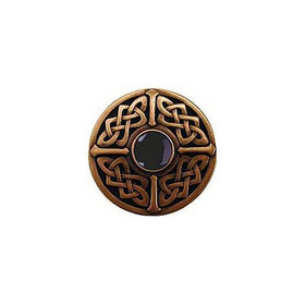 1-3/8" Dia. Celtic Jewel / Onyx Knob - Antique Copper