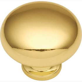 1-1/4" Dia. Tranquility Cabinet Knob - Polished Brass