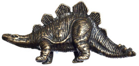 2-3/8" Stegosaurus Dinosaur Knob  - Antique Brass