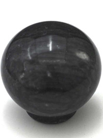 1-1/2" Dia. Round Marble Cabinet Knob - Black