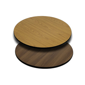Round Reversible Laminate Table Top - with Light / Dark Combos