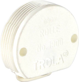 Roller Bottom Guide, With steel spindle, plastic, white