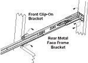 Accuride 4010-0516-CE Face Frame Front Bracket, for Accuride 3832 and 3432, steel, zinc plated