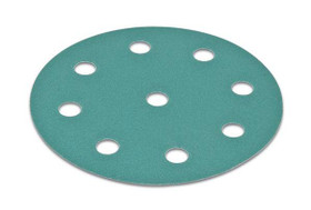 H&L disc, 6", 9 holes, aluminum oxide, 120 grit, filmbac, 100 per package