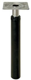 Koyo Pedestal Leg, with lock, steel, black textured, 60mm