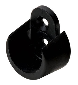 Wardrobe Tube Support, plastic, black, 19mm