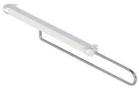 Wardrobe Rail, steel, almond, 340mm, 10 kilogram load capacity