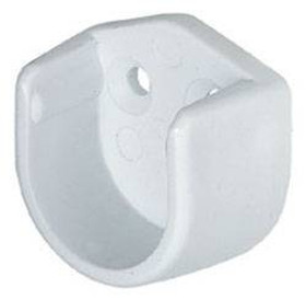 Wardrobe Tube Support, plastic, white, 19mm