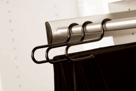 Synergy Pants Rack, aluminum, aluminum, matt, 18" width, pulls o