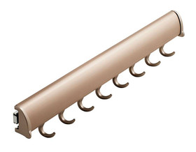 Synergy Elite Belt Rack with full extension slide, aluminum with zinc hooks, nickel-plated matt, zinc, 17 7/8" length