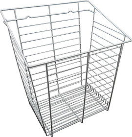 Laundry Basket, steel, white, 13 7/16 x 17 x 19 1/2