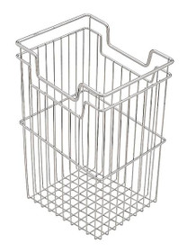 Laundry Basket, steel, chrome-plated, 387mm x 260mm x 420mm