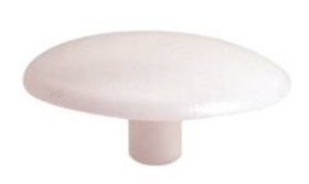 Cover Cap, plastic, white, 12mm diameter, 3.5 post length