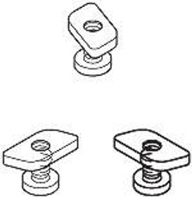 Bolt and Nut Set, steel, galvanized, used to mount upper track to angle profile, Junior 80