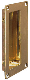 Flush Pull, brass, polished, 114 x 64mm