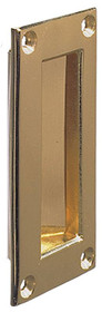 Flush Pull, brass, polished, 89 x 41mm