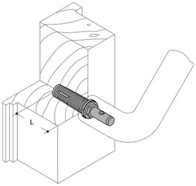 Fastener, one-sided, 40-50 mm door thickness - Box of 2