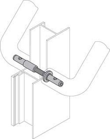 Fastener, back-to-back, 30-40mm door thickness - Box of 2