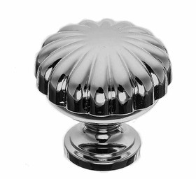 1-1/4" Dia. Melon Knob - Polished Chrome