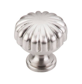 1-1/4" Dia. Melon Knob - Brushed Satin Nickel