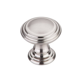 1-1/4" Reeded Knob - Brushed Satin Nickel