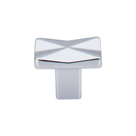 1-1/4" Square Quilted Knob - Polished Chrome