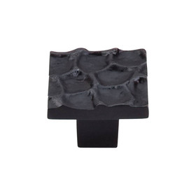 1-3/8" Square Cobblestone Knob Medium - Coal Black