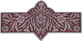 3" CTC Dianthus / Cayenne Pull - Antique Pewter (Enameled)