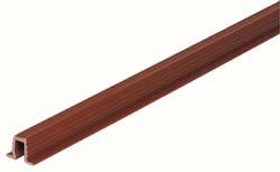 Guide Track, press-fit, plastic, brown, 7mm/2.5 meters