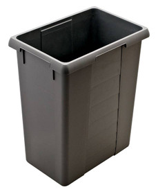 Replacement bin, plastic, gray, 40liters