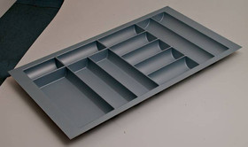 Cutlery Tray, plastic, silver, w900-1000 x d490-540mm