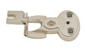Aximat 200 TM Institutional Hinge, full overlay arm, screw mounted, zinc, nickel plated